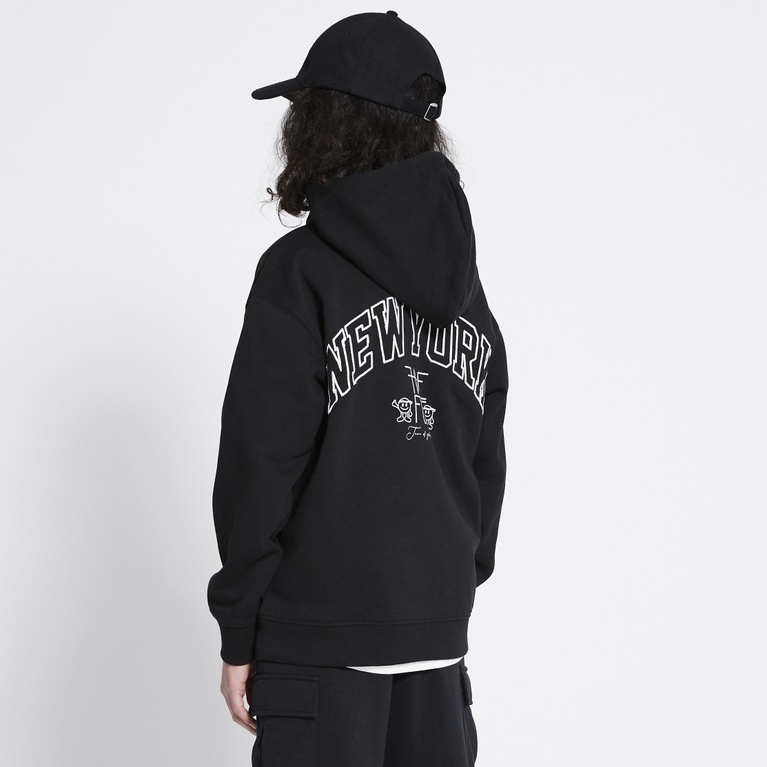 Printed hoodie "Logan" Black 3